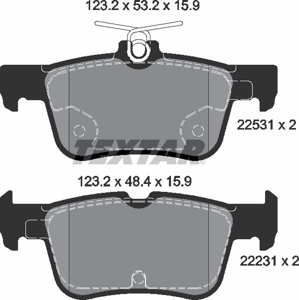 Textar Brake Pad Set - 2253101