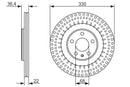 Bosch Brake Disc Pair Part No - 0986479750