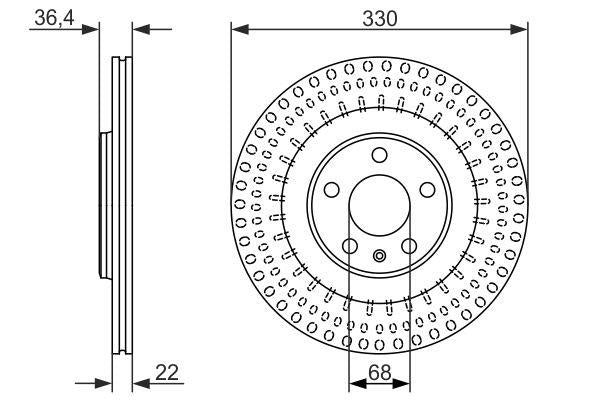 Bosch Brake Disc Pair Part No - 0986479750