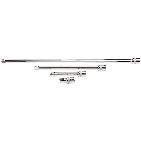 Extension Bar Set, 1/2" Sq Dr, Polished Chrome (4 Piece)