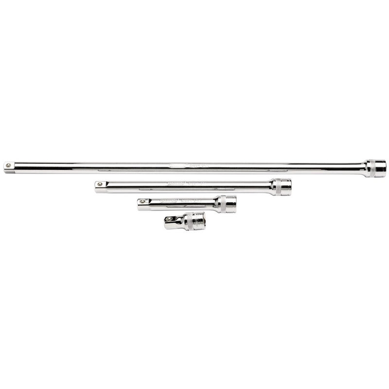 Extension Bar Set, 1/2" Sq Dr, Polished Chrome (4 Piece)