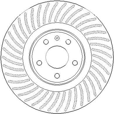 Disctech Brake Disc - Fits Audi, Bmw - ABD3438 - Front Axle