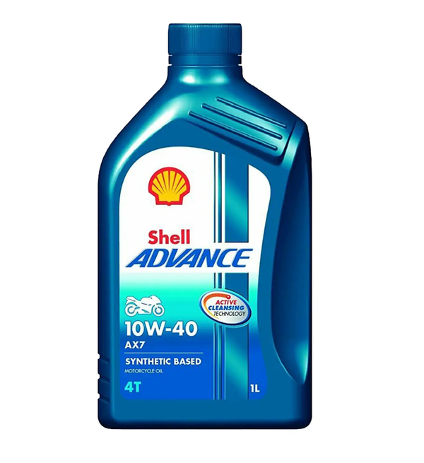Shell Advance 4T AX7 10W40 Synthetic 4 Stroke 1 Litre Motorcycle Engine Oil