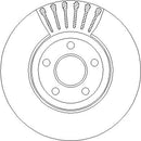 Disctech Brake Disc - Fits Ford, Mercedes-benz - ABD3892 - Front Axle