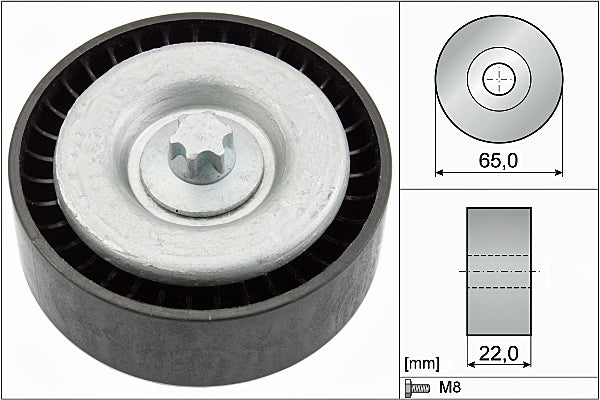 INA Deflection/Guide Pulley - V-Ribbed Belt - Part No - 532066710