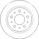 Disctech Brake Disc - Fits Citroën, Infiniti - ABD3944 - Rear Axle