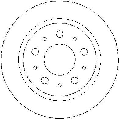 Disctech Brake Disc - Fits Citroën, Infiniti - ABD3944 - Rear Axle