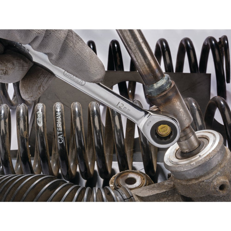 Draper HI-TORQ Metric Ratchet Combination Spanner Set (7 Piece)