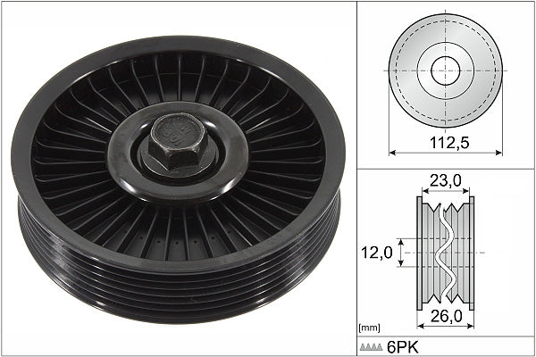 INA Deflection/Guide Pulley - V-Ribbed Belt - Part No - 532059410