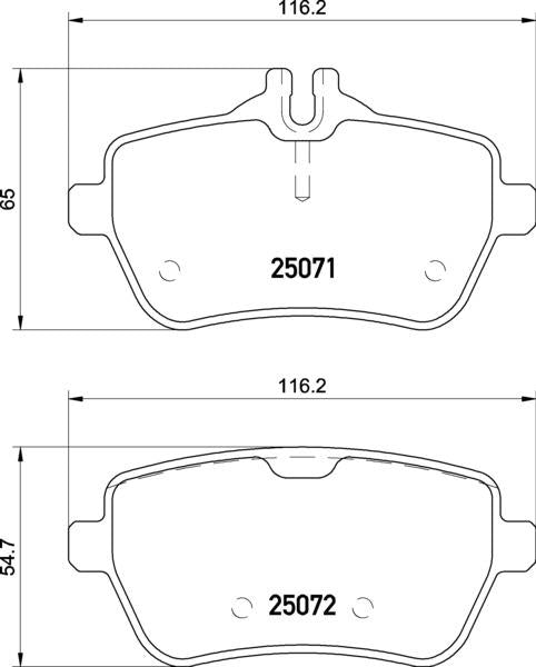 Mintex Brake Pad Set fits -MercedesBenz MDB3284 (also fits other vehicles)