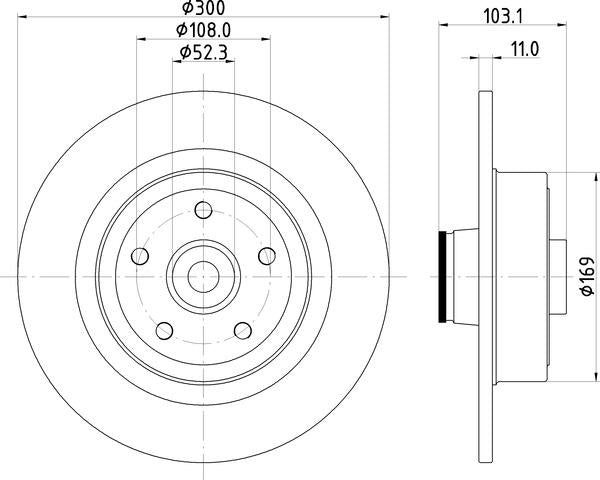 Mintex Brake Discs fits -Renault V290:8 MDC2375 (also fits other vehicles)