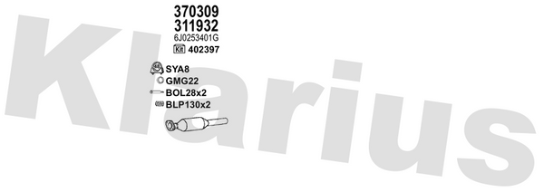 Klarius 311932 - Catalyst Type Approved  - Fits Skoda Felicia 1.3i
