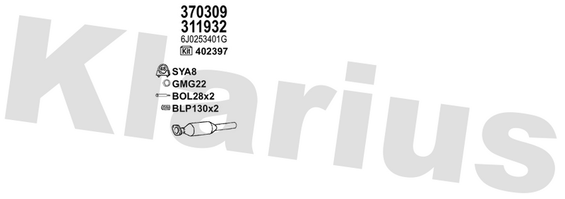 Klarius 311932 - Catalyst Type Approved  - Fits Skoda Felicia 1.3i