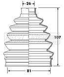 First Line Cv Joint Boot Kit Part No -FCB6215