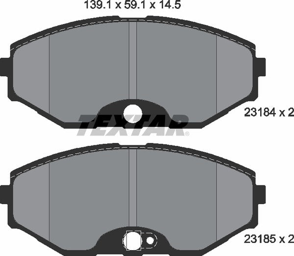 Textar Brake Pad Set - 2318401