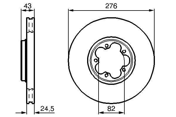 Bosch Brake Disc Pair Part No - 0986478299