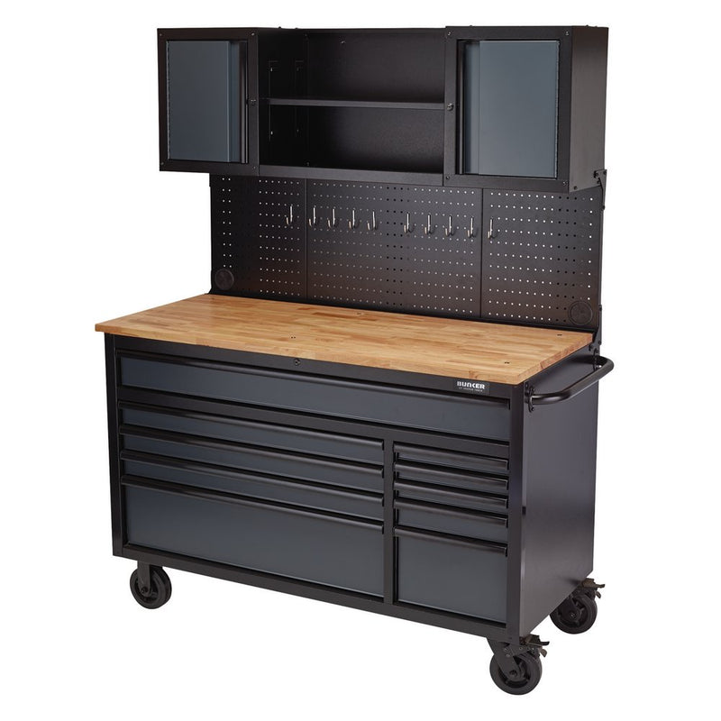 Draper 56" 10 Drawer Workstation Grey - 8242