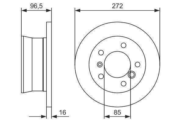 Bosch Brake Disc Pair Part No - 0986478433