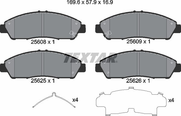 Textar Brake Pad Set - 2560801