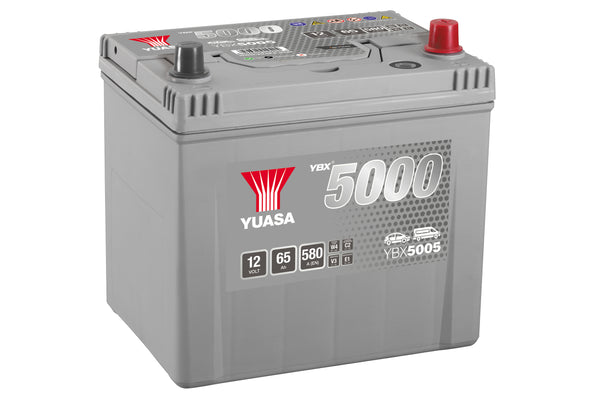 Yuasa YBX5005 - 5005 Silver High Performance SMF Car Battery - 5 Year Warranty
