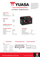 Yuasa YBX3100 - 3100 SMF Car Battery - 4 Year Warranty