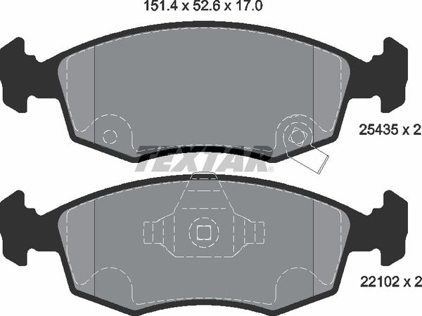 Textar Brake Pad Set - 2543501