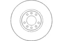 Disctech Brake Disc - Fits Citroën, Seat - ABD3127 - Front Axle