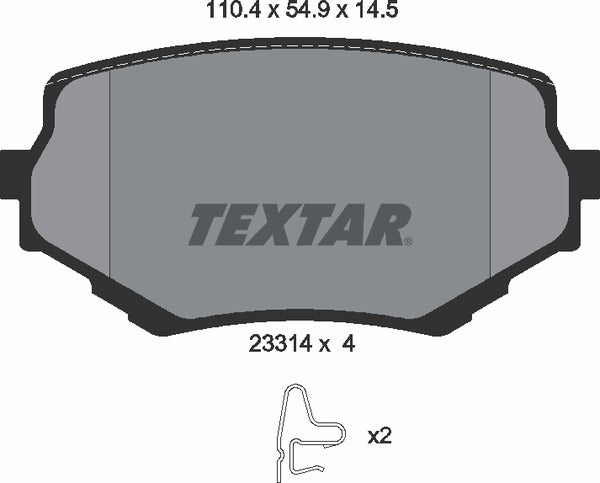 Textar Brake Pad Set - 2331401