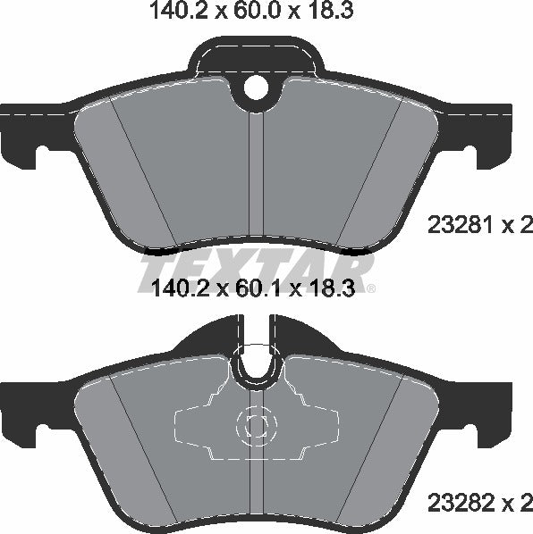 Mini, Brake Pad Set - Textar 2328101