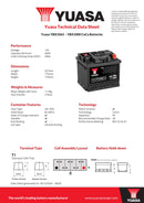Yuasa YBX1063 CaCa Car Battery - 1063