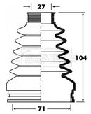 Borg & Beck Cv Joint Boot Kit Part No -BCB2878