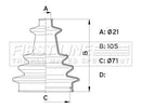 First Line Cv Joint Boot Kit Part No -FCB1002