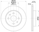 Mintex Brake Discs fits -Daihatsu Perodua Subaru V275:5 MDC2047 (also fits other vehicles)