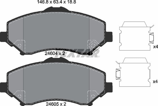 Textar Brake Pad Set - 2460401