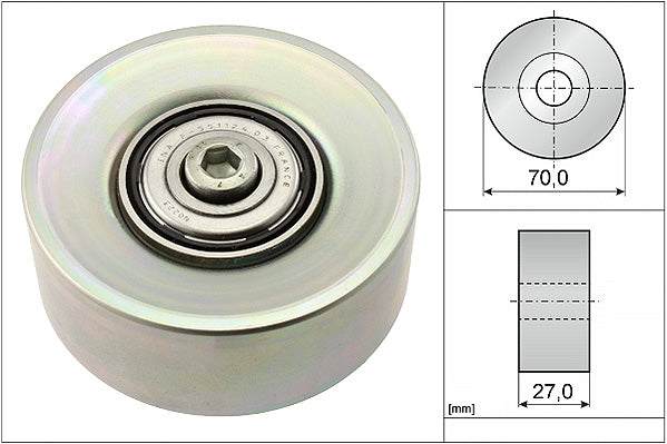 INA Deflection/Guide Pulley - V-Ribbed Belt - Part No - 532039810