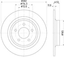 Mintex Brake Discs fits -Mazda S330:5 MDC2202 (also fits other vehicles)