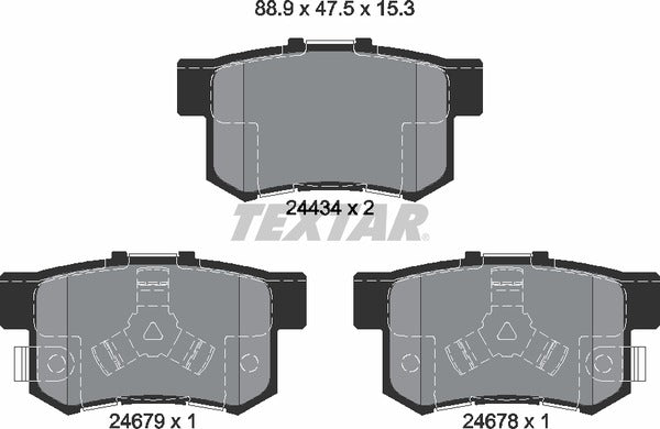 Textar Brake Pad Set - 2443402