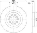 Mintex Brake Discs fits -Jaguar V300:5 MDC2206 (also fits other vehicles)