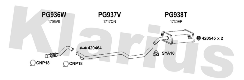 Klarius PG936W - Front Pipe  - Fits Citroen Berlingo 1.6HDi