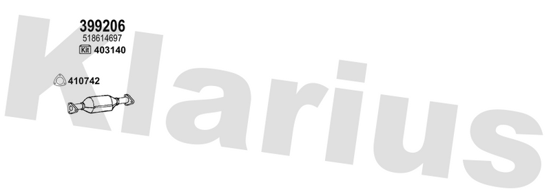 Klarius 399206 - Diesel Particulate Filter  - Fits Fiat Fiorino 1.3D Multijet