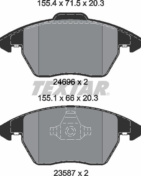 Textar Brake Pad Set - 2469601