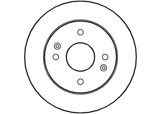 Disctech Brake Disc - Fits Chevrolet, Honda - ABD2212 - Rear Axle