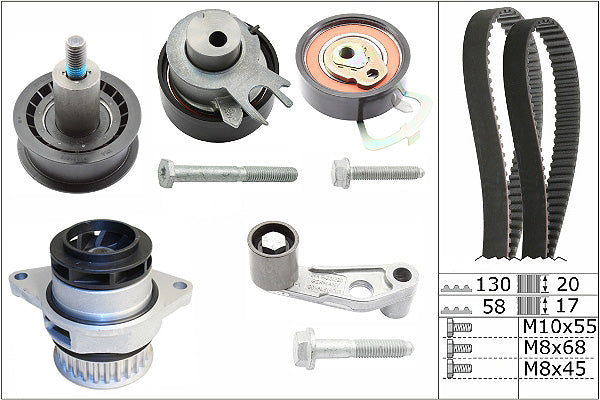 INA Water Pump & Timing Belt Set - Part No - 530008930
