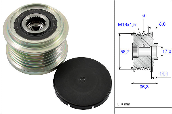 INA Alternator Freewheel Clutch - Part No - 535016010