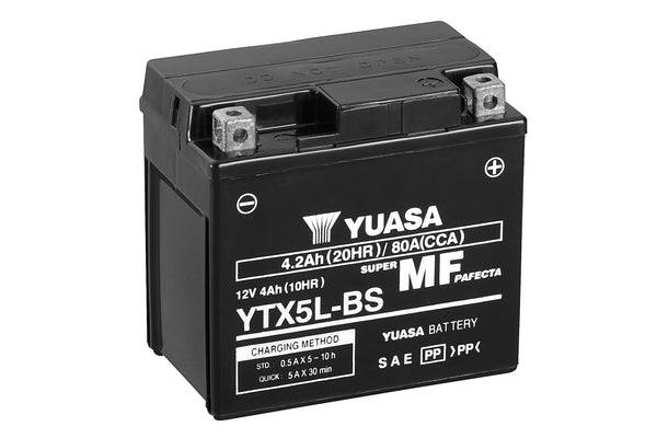 Yuasa YTX5L-BS (CP) 12V MF VRLA Motorcycle Battery