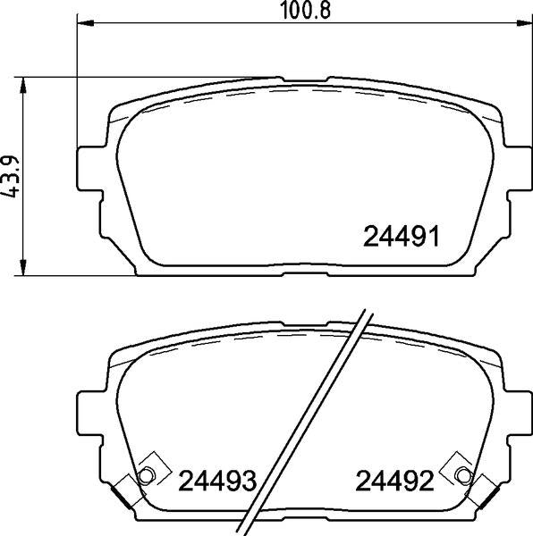 Kia Brake Pad Set - Padtech PAD2866