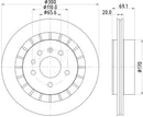 Mintex Brake Discs fits -Saab V280:5 MDC1841 (also fits other vehicles)