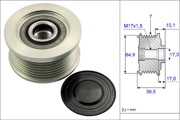 INA Alternator Freewheel Clutch - Part No - 535017710