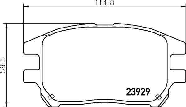 Mintex Brake Pad Set fits -Lexus MDB2325 (also fits other vehicles)