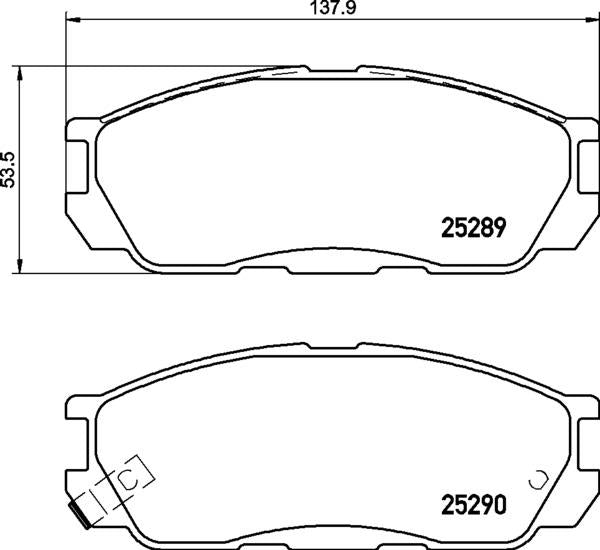 Mintex Brake Pad Set fits - MDB3219 (also fits other vehicles)